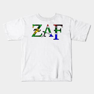 South Africa South African flag ZAF Kids T-Shirt